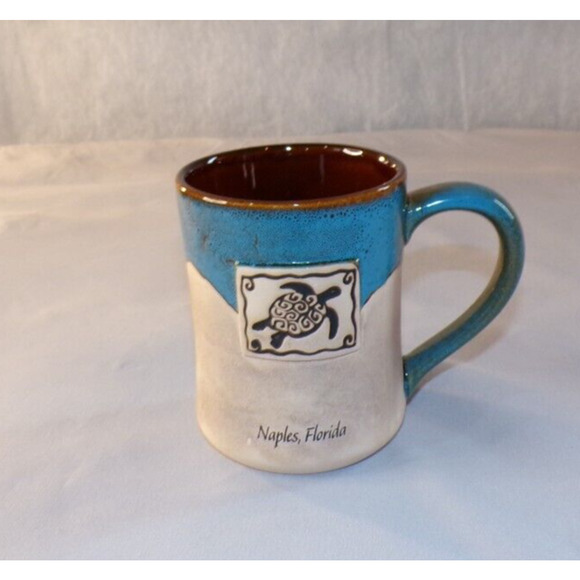 Cape Shore Authentic Souvenirs Mug Stoneware Glazed Sea Turtle Naples, Florida - Picture 2 of 5